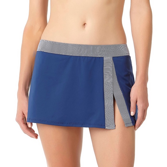 Liz Claiborne Other - Liz Claiborne Swim Skirt Blue Stripe